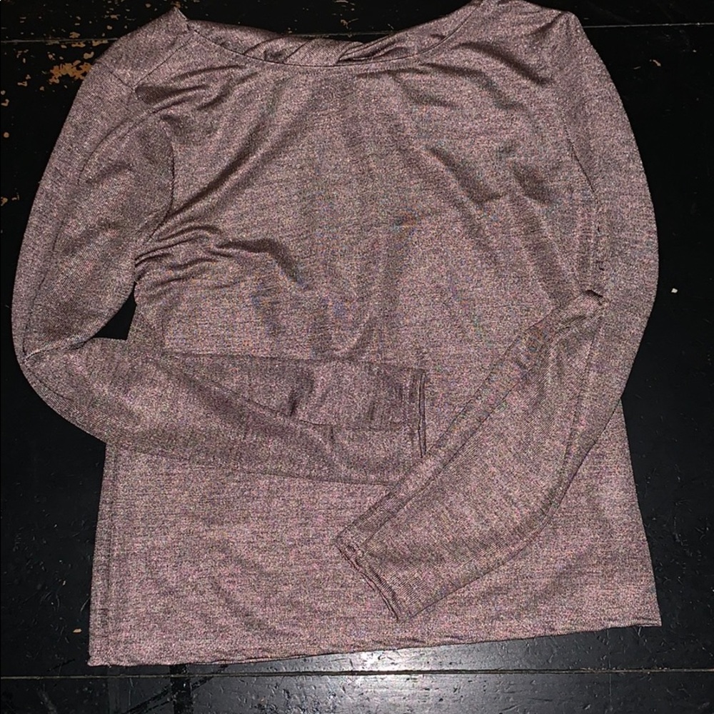 Charlotte Russe metallic purple long sleeved shirt